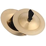 Gold Finger Becken Messing, 2 PCS Bauchtanz Finger Messing – Zimbel/sagats/Becken, 5 cm/5,1 cm Finger Becken Bauch Musikinstrument Dancing Zubehö