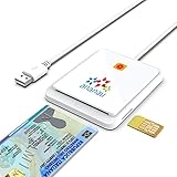 Smart-Card-Reader, digital, mit Signatur, kompatibel mit Apple Mac Windows Computer Sim Memory USB-Kab