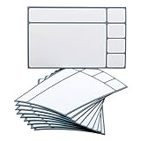 SMILEYBOARD - Magnetische Karten - 10 Stück - 4 Felder -Beschriftbar - Farbe: Grau - Scrum Boards'