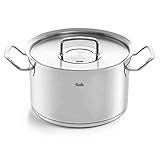 Fissler pure-profi collection / Edelstahl-Topf (Ø 20 cm, 4,0L), Kochtöpfe inkl. Metall-Deckel, Innen-Skalierung - Induk