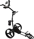 Elektro Golf Trolley PGE 3.1, USB, 12V 20Ah Lithium Batterie, viel Zubehör, schw