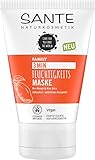 SANTE Naturkosmetik 3 Min Feuchtigkeits Maske Bio-Mango & Aloe Vera, Intensive Haarkur, Repariert und nährt strapaziertes Haar, Schenkt Feuchtigkeit, Verbesserte Kämmbarkeit, Vegan, 100