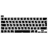 MiNGFi Thai Tastatur Silikon Schutz Abdeckung für 2020 MacBook Pro 13' and 2019 2020 2021 MacBook Pro 16' Modell M1 A2338 A2289 A2251 A2141 EU/DE/ISO Keyboard Layout - Schw