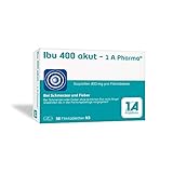 Ibu 400 akut - 1 A Pharma, 400 mg Tabletten mit Ibuprofen (50 Stck.): Bei Schmerzen und Fieb