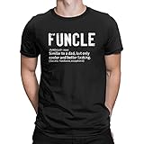 Funcle Fun Onkel Definition Lustiges T-Shirt Nichte Neffe Geschenk Tees Tops für Herren - Schwarz - Groß