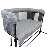 Close2Me XL - Beistellbett für Haustiere bis max. 15 kg - ohne Bohren montierbar an Betten/Polstermöbeln mit losen Polsterungen/Matratzen bis 26 cm Hö
