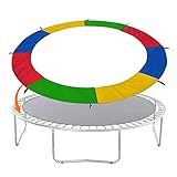 XSJK Trampolin Randabdeckung,Ø183-488Cm Federabdeckung Randschutz Sicherheitsmatte,Reißfestes Trampolin Sicherheitsnetz Ersatznetz, Rundentrampolin Zubehör,Multicolor,8