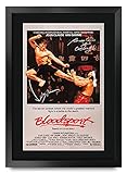 HWC Trading A3 FR Bloodsport Der Cast Jean-Claude Van Damme Geschenke Printed Poster Autogramm Bild für Film-Memorabilia Fans Signed - A3 Eing