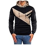 Cahconka Kapuzen-Sweatshirt, lässig, gestreift, langärmlig, für Herren, schmale Passform, Hoodies, große Größe, Jacke, Sweatshirt, Herbst, Winter, lässiger Pullover, lockerer Sweater, kaki, M
