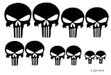 Schädel Aufkleber 10 Totenkopf Sticker Skull MTB Fully MX Motorrad Buggy Quad zubehör, Autoaufkleb