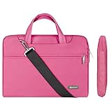 Qishare 11,6'' 12'' Laptoptasche, multifunktionale Laptoptasche für Damen Herren Schüler, Laptop Schultertasche Verstellbarer Schultergurt, tragbarer Dokumentenordner (11,6-12-Zoll,Rose)