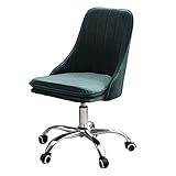 LIYIN Home Office Stuhl Ergonomischer Computer-Arbeitsstuhl mit mittlerer Rückenlehne Moderner gepolsterter Samt-Drehstuhl, höhenverstellbarer Schreib