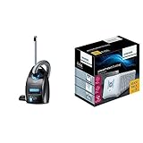Siemens Staubsauger mit Beutel Q5.0 extreme silencePower VSQ5X1230, starke Saugleistung, ideal für Allergiker, Hygiene-Filter, Bodendüse für Parkett, Teppich, Fliesen, 850 W, schw