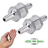 Kraftstoff Rückschlagventil Aluminium Ventil Rückschlagventil Auto Vergaser für Benzin Rueckschlagventil Fuer Kraftstoffe Rücklaufsicherung für Benzin Dieselöl Pflanzenöl Wasser (8mm/10mm) 2 Stück