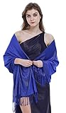 Banette glitzernde metallische Schals mit Schnalle, Wraps für Abend-Partykleider - Blau - M