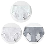 WANGYOU Neue Frühlingsbaumwolle Frauen Periodenhöschen wasserdichte Damen Weiche Leck-Proof-Slips Lasting (Color : Green Grey Blue, Size : M)