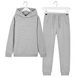 CityComfort Trainingsanzug Kinder, Jogginganzug für Jungen und Mädchen, Sportanzug Kinder, Hoodie und Hose Set Für Kinder 3-14 Jahre, Geschenke für Kinder (Grau, 5_years)