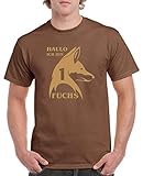 Comedy Shirts - Hallo ich Bin 1 Fuchs - Herren T-Shirt - Braun/Hellbraun Gr. XXL