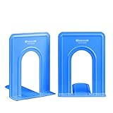 SYXL Buchstützen Buchthebel-Buchungen Heavy Duty Book End Black Bookend unterstützt, Nonskid Buchstützung für Regale, Büro und Zuhause Robust (Color : Blue-S)