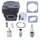HAISHINE 44MM Zylinder Kolben Dichtung Dekompressionsventil Kit für Husqvarna 350 346 351 353 Kettensäge M