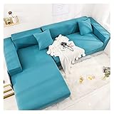 KGDC Schonbezug ​Sofa Sofa Cover Spandex Solide Farbe Elastische Ecke Sofa Slipcover Stuhl Protector Wohnzimmer 1/2/3/4 Sitzer Stilvolle Couchabdeckung