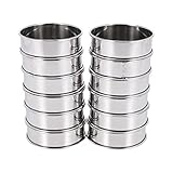 Hbaebdoo Doppelte Gerollte Torten Ringe Runde Runde Muffin Ringe Aus Edelstahl Metall Fladen Ringe Formen Zur Herstellung Von Fladen Brot, Torte, Muffin 12