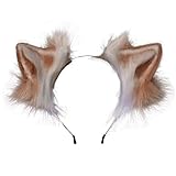 Ixkbiced Furry Plüsch Faltbares Katzenohr Stirnband Kawaii Simulation Animal Cosplay Hair Hoop