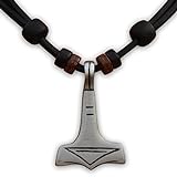 HANA LIMA ® Lederkette Thorshammer Thor Hammer Mjölnir Herrenhalsk