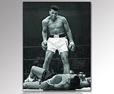 Leinwandbild MUHAMMAD ALI 50x70cm The Greatest (TA10-P2427) auf Leinwand gerahmt - Sonderangebot wenige Tage - Bilder fertig gerahmt mit Keilrahmen riesig. Ausführung Kunstdruck auf Leinwand. Günstig inkl R