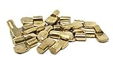 Design61 Regalbodenträger 7 mm Bodenträger für Regalböden Stahl Vermessingt Löffelform 20 Stück
