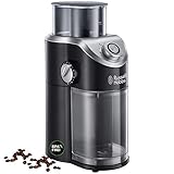 Russell Hobbs Kaffeemühle Classics, hochwertiges Scheibenmahlwerk, elektrisch, variable Mahlgradeinstellungen für Kaffeebohnen, Nüsse, Gewürze, Getreide, 23120-56