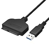 Yizhet USB 3.0 zu SATA Adapter USB 3.0 Kabel auf SATA 22 Pin für 2.5' SATA HDD SSD Festplatte Laufwerke Hard Disk Hot Swap Plug & Play