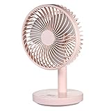 Festnight Digitalanzeige Kleiner Tischventilator Viergang-Wind Super leise Intelligente DREI-Gang-Timing-LED Digitalanzeige 60 ° -Einstellung Pink