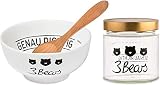 3Bears Porridge Liebhaber Set- Besteht aus Transportglas Löffel Schale Perfekte Zubehör für Dein Genau Richtiges Porridge Frühstück