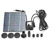 Sonnenkollektor-Energien-Brunnen-Pumpe im Freien Gartenteich Pool Tauchwasserpumpe Kit 1.4W 7V