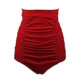 TDEOK Badeshorts Damen High Waist Schnürung Badeshorts Kurze Bikinihose Schwimmshorts Wassersport Sommer Schwimmhose Bikini Baden Sexy-Beach Bademode Sexy Badehose Shorts H
