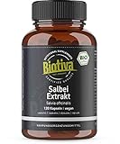 Salbei Extrakt Bio 120 Kapseln - Salvia - 400mg - vegan - ohne Trennmittel - Abgefüllt und kontrolliert in Deutschland (DE-ÖK-005)