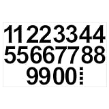 Leicht anzubringende Zahlen Aufkleber 15cm in schwarz glänzend - 20 HOCHWERTIGE KLEBEZAHLEN - selbstklebende Ziffern und Nummern 0-9 - Wasser und wetterfest ideal für den Außenb
