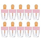 Leere Lipgloss Tub, 10 Stück Leere Lipgloss-Behälter, Nachfüllbare Lipgloss Tuben, Mini Lipgloss Tubes, Kosmetische Spenderflaschen, für DIY Lipgloss, Lippenbalsam, Kosmetik, Pink