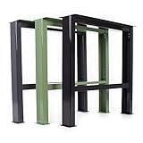 Werkbankgestell Stahl WBG-650/700-1000 Arbeitstisch höhenverstellbar Packtisch Werkbank Werkstatt Werkbankfuß Untergestell Werktisch Metall Stahlfuß (1 Stück) RAL 7016 anthrazitgrau g