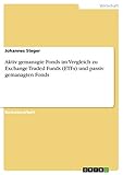 Aktiv gemanagte Fonds im Vergleich zu Exchange Traded Funds (ETFs) und passiv gemanagten F