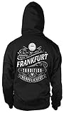 Mein Leben Frankfurt Männer und Herren Kapuzenpullover | Fussball Ultras Geschenk | M1 FB (Schwarz, XL)