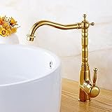 SENWEI Retro Stil Kran Küchenarmatur Schwenker Badezimmer Waschbecken Wasserhahn Messing Waschbecken Wasserhahn W