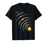 Sonnensystem Planeten Shirt Sonne Umlaufbahn Physik Geschenk T-S