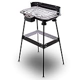 BITUXX Elektrischer Standgrill Balkongrill Gartengrill Elektrogrill 2200 Watt auch als Tischgrill verwendb