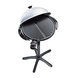 Steba VG250 BBQ-Grill VG 250 | Große Grillplatte mit 40 cm Durchmesser | stufenlose Temperaturregelung | Low-Fat: Bratflüssigkeit läuft in eine Auffangschale ab | 1800 W