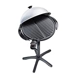 Steba VG250 BBQ-Grill VG 250 | Große Grillplatte mit 40 cm Durchmesser | stufenlose Temperaturregelung | Low-Fat: Bratflüssigkeit läuft in eine Auffangschale ab | 1800 W