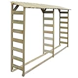 vidaXL Kiefer KDI Brennholzregal 300x44x176 cm Holzunterstand Kaminholzreg