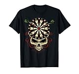 Dart T-Shirt für Dart Spieler - Skull Bullseye - T