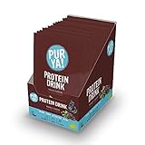 PURYA! BIO PROTEIN DRINK KAKAO-CAROB Getränkepulver, für gesunde Protein-Shakes, veganes Protein für Muskeln und Fitness, Probierpaket, 14 Sachets je 30g